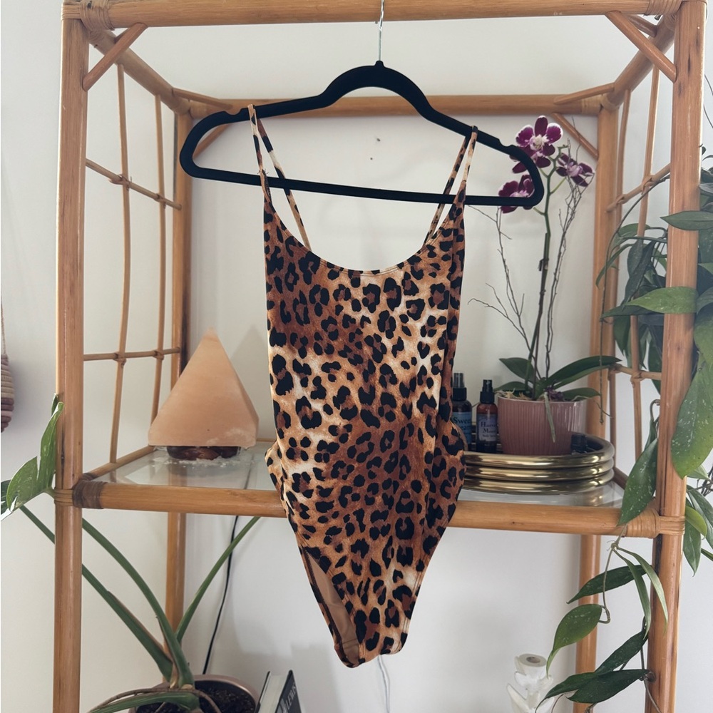 Adorable Animal Print One-Piece Swimsuit – Fits Like Medium